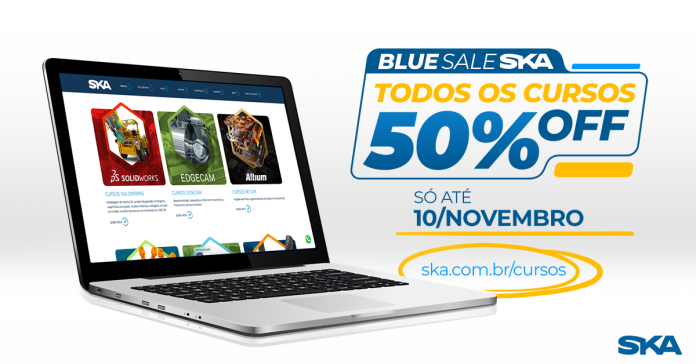 arte gráfica sobre cursos ska e promoção blue sale