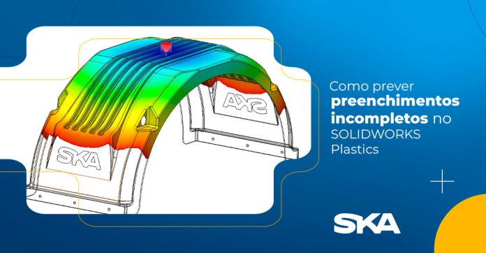 arte gráfica sobre moldagem por injeção no solidworks plastics