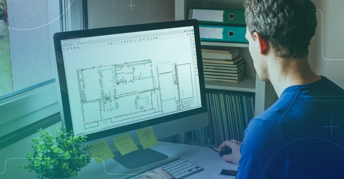 arte grafica sobre o draftsight software cad 2d