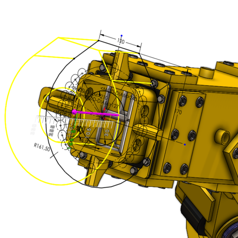 parametrização no solidworks cad 3d